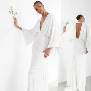 ASOS EDITION Ciara sequin kimono sleeve wedding dress